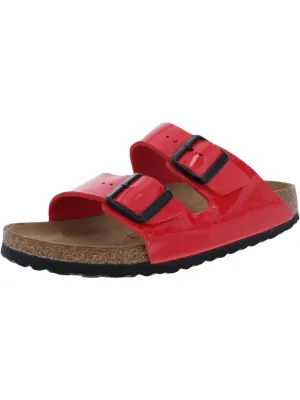 Arizona BS Womens Patent Leather Casual Footbed Sandals