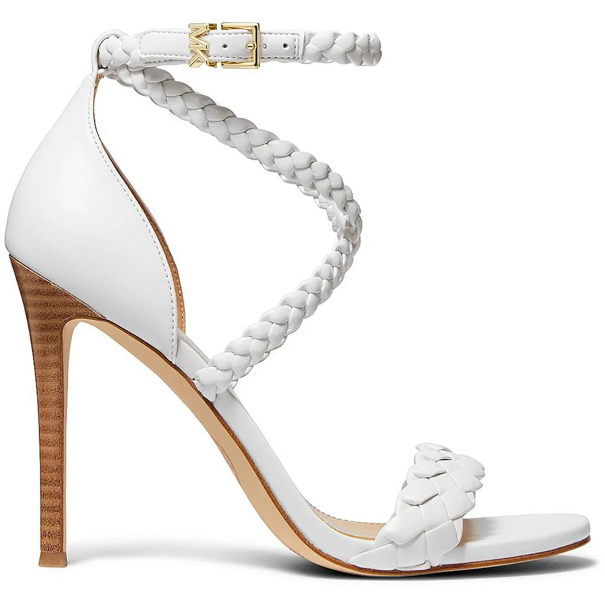 Astrid Womens Metallic Braided Heels