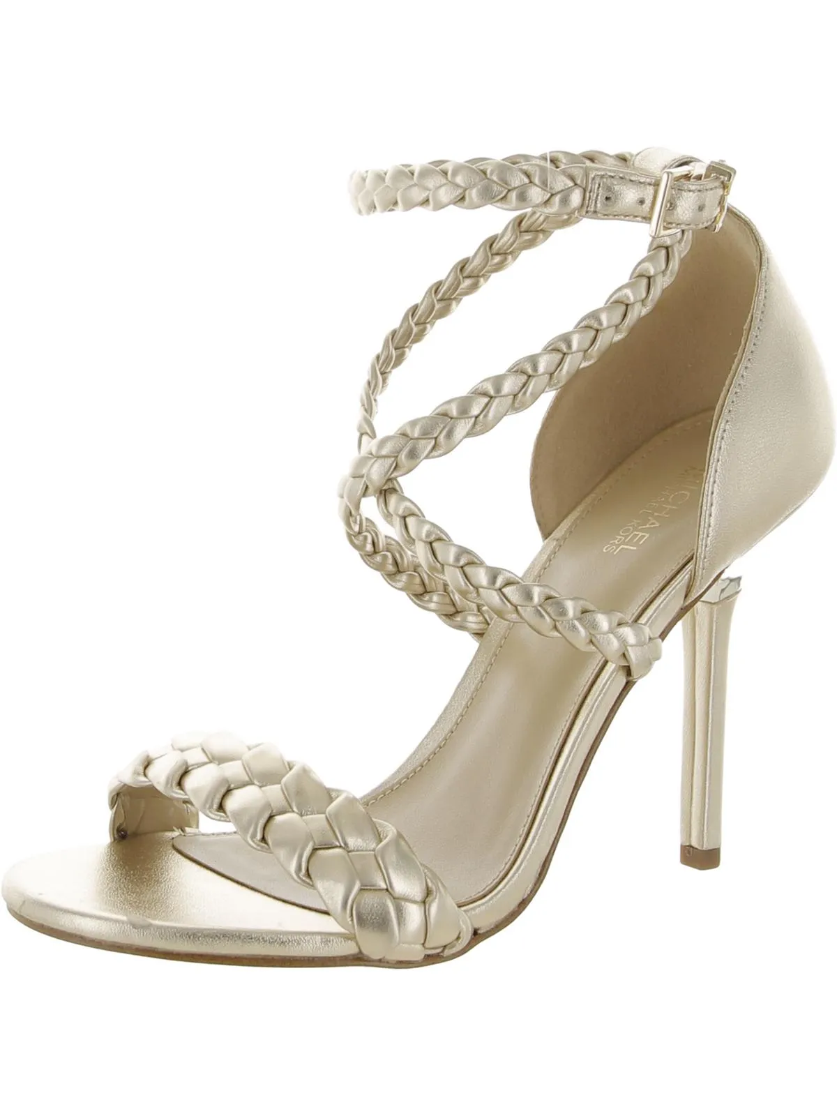 Astrid Womens Metallic Braided Heels