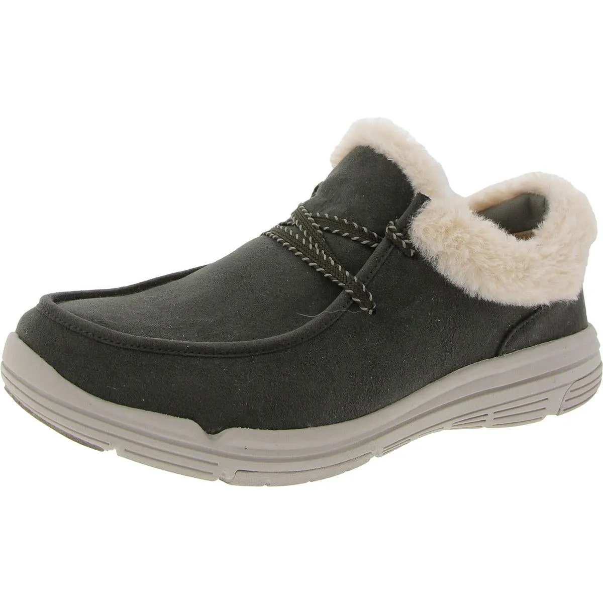 Avid Womens Faux Fur Lined Faux Fur Casual And Fashion Sneakers