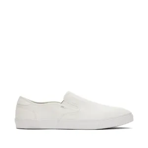 Baja White Canvas Slip On Sneaker