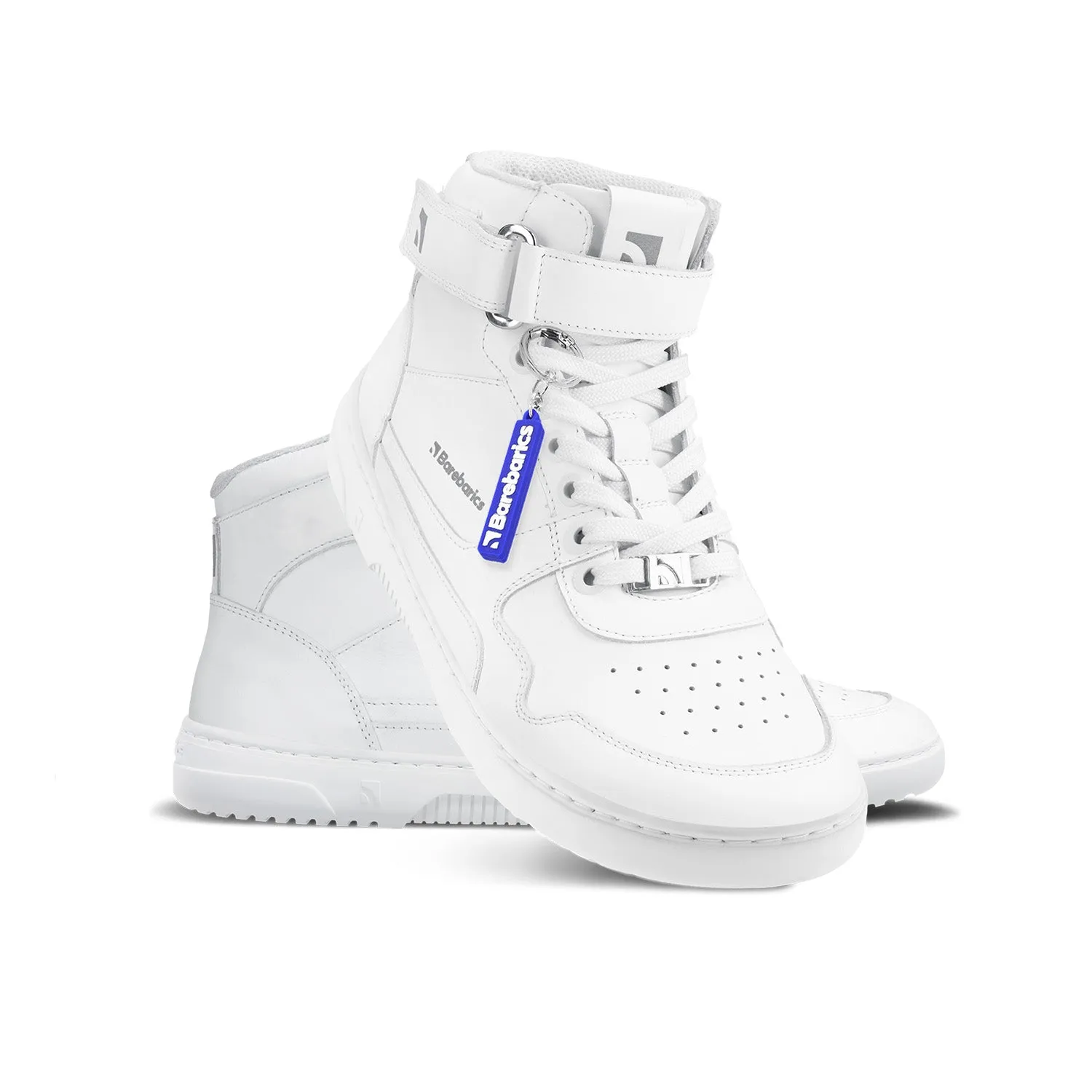 Barefoot Sneakers Barebarics Zing - High Top - All White - Leather Shoes_Be Lenka_Footwear