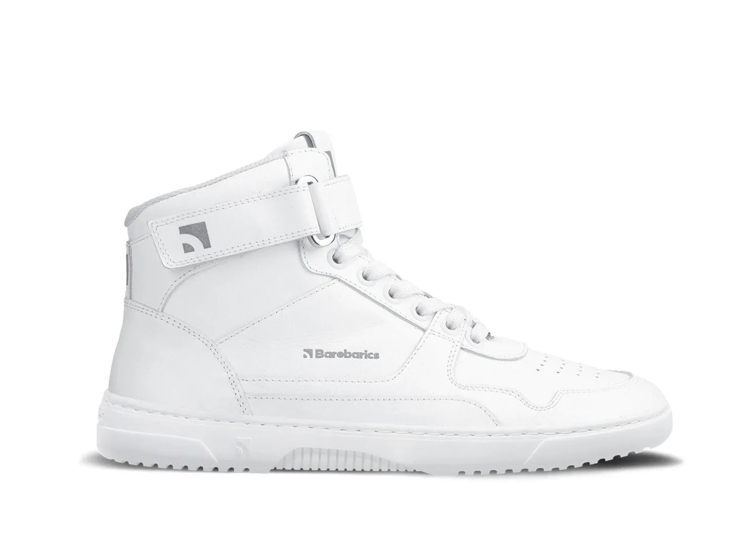 Barefoot Sneakers Barebarics Zing - High Top - All White - Leather Shoes_Be Lenka_Footwear