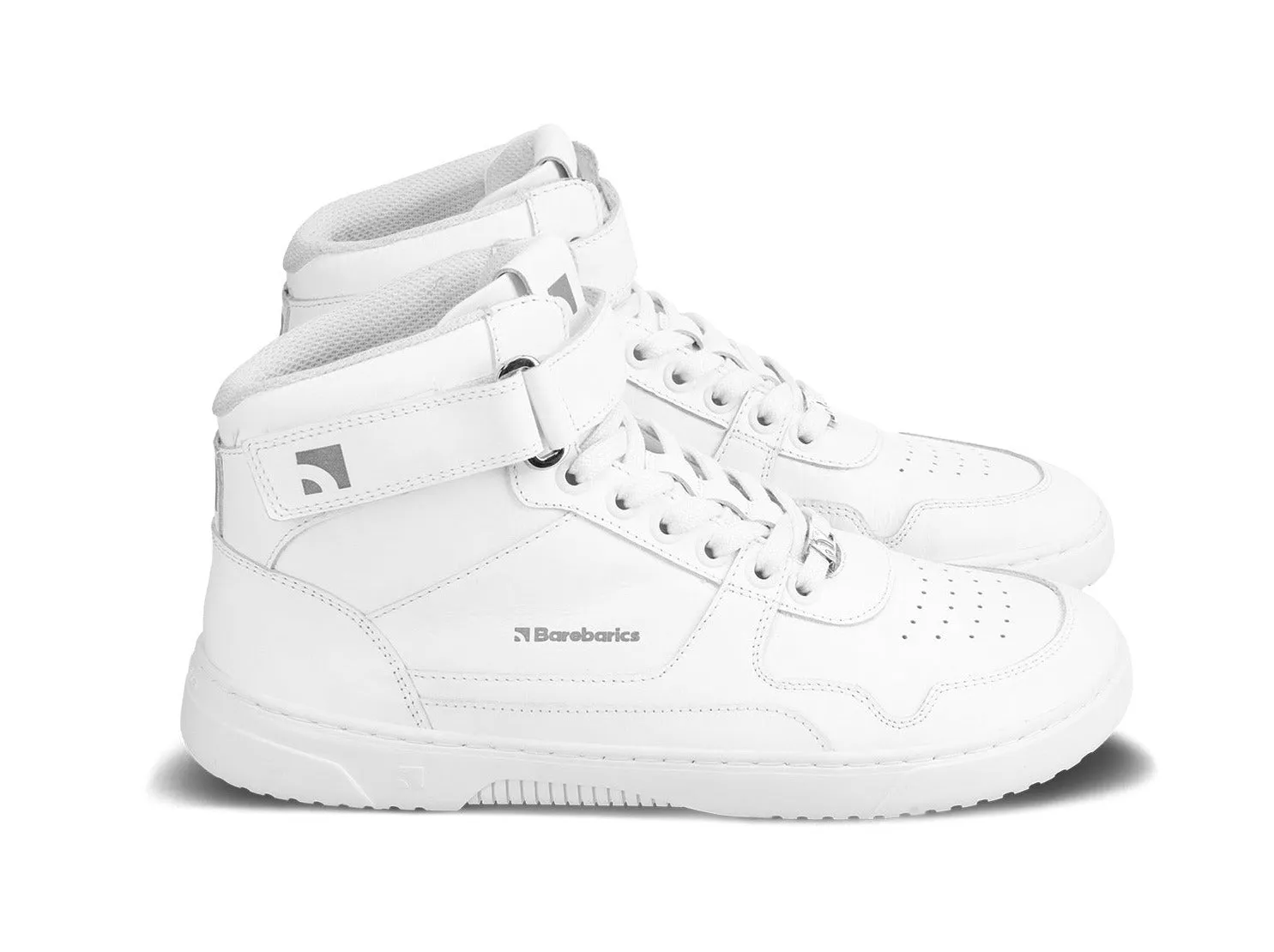 Barefoot Sneakers Barebarics Zing - High Top - All White - Leather Shoes_Be Lenka_Footwear