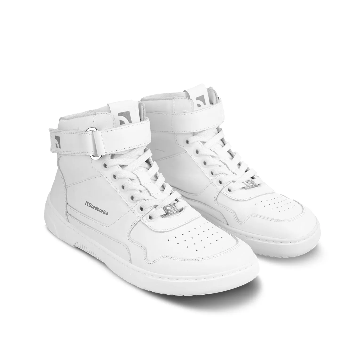 Barefoot Sneakers Barebarics Zing - High Top - All White - Leather Shoes_Be Lenka_Footwear