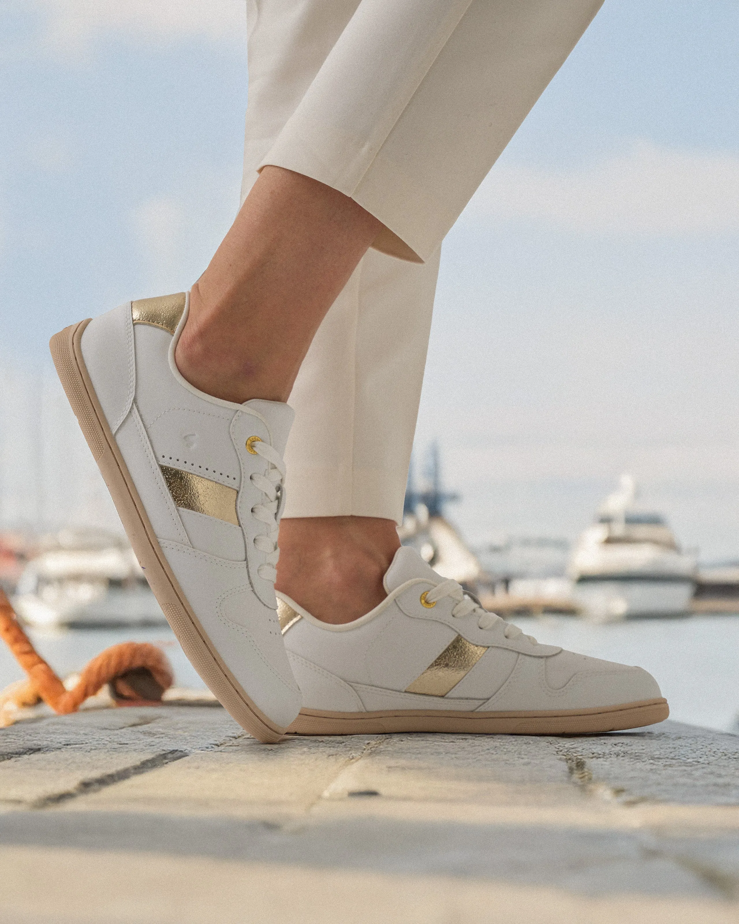 Barefoot Sneakers Be Lenka Cellestia - White & Gold Shoes_Be Lenka_Footwear