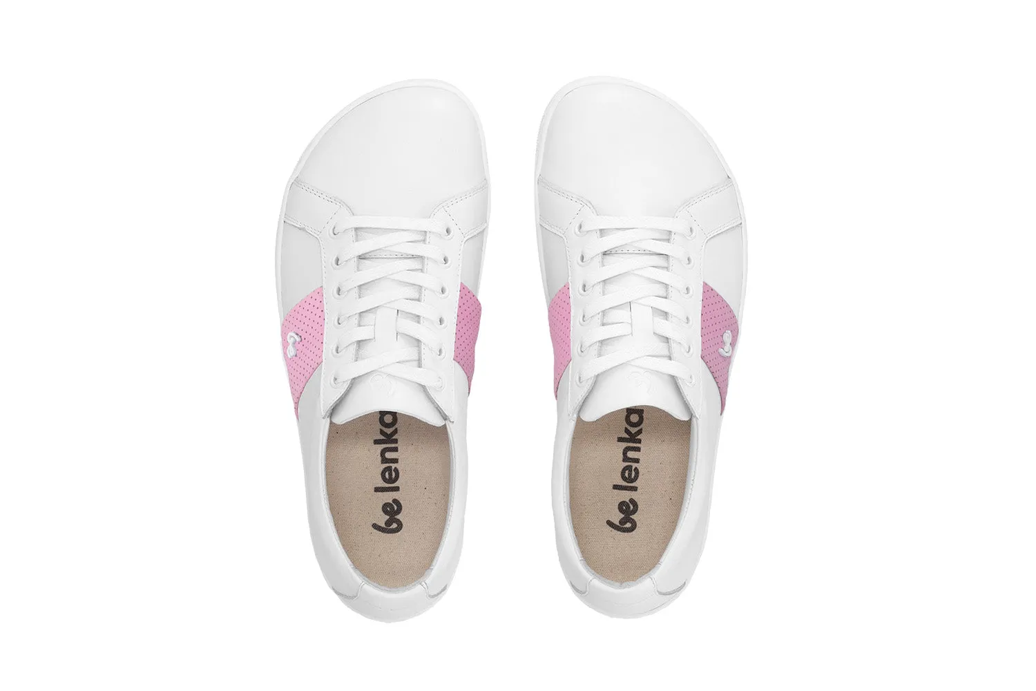 Barefoot Sneakers Be Lenka Elite - White & Pink Shoes_Be Lenka_Footwear