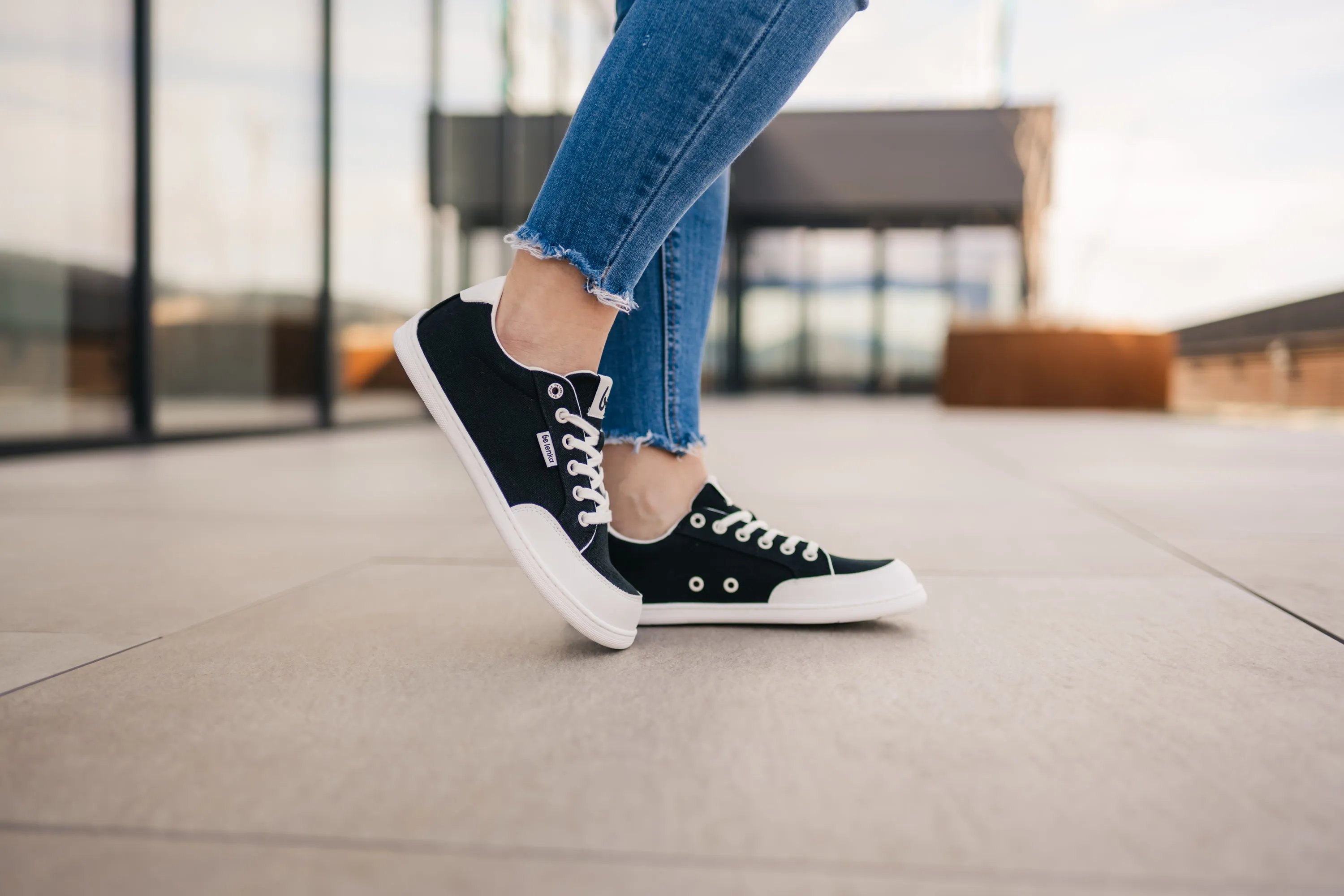 Barefoot Sneakers Be Lenka Rebound - Black & White Shoes_Be Lenka_Footwear