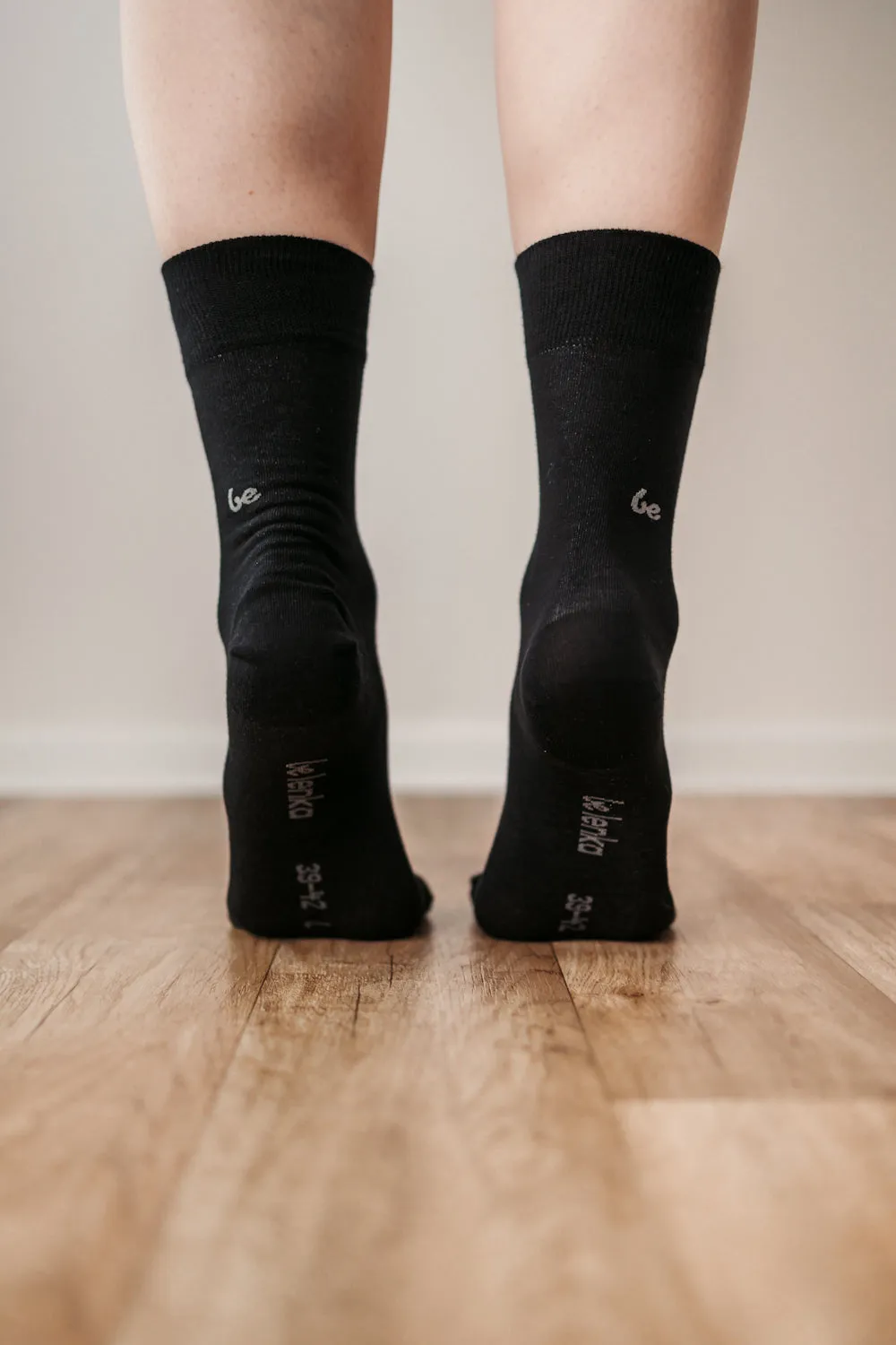Barefoot Socks - Crew - Essentials - Black Shoes_Be Lenka_Footwear