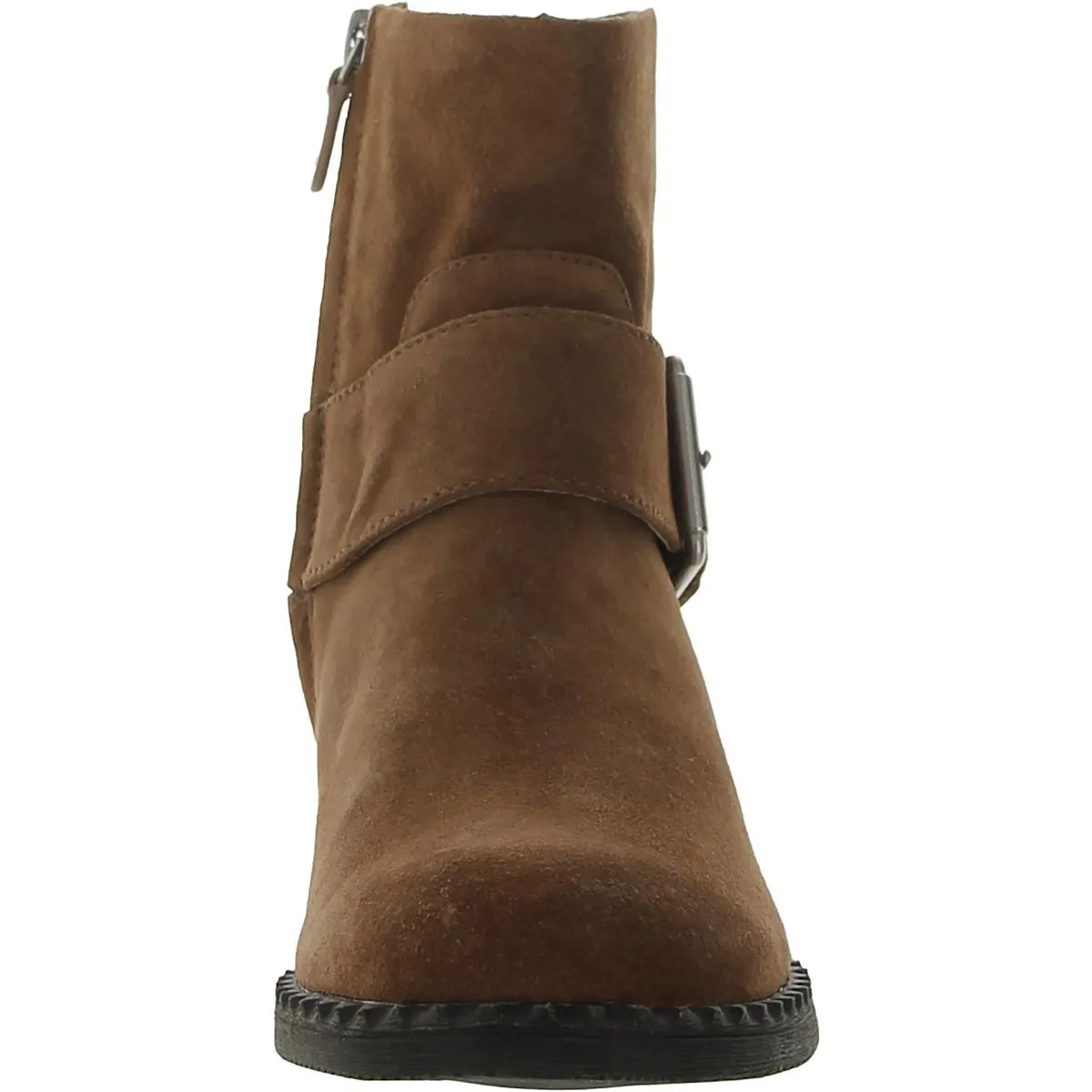 Best Slit Moto Womens Suede Casual Ankle Boots