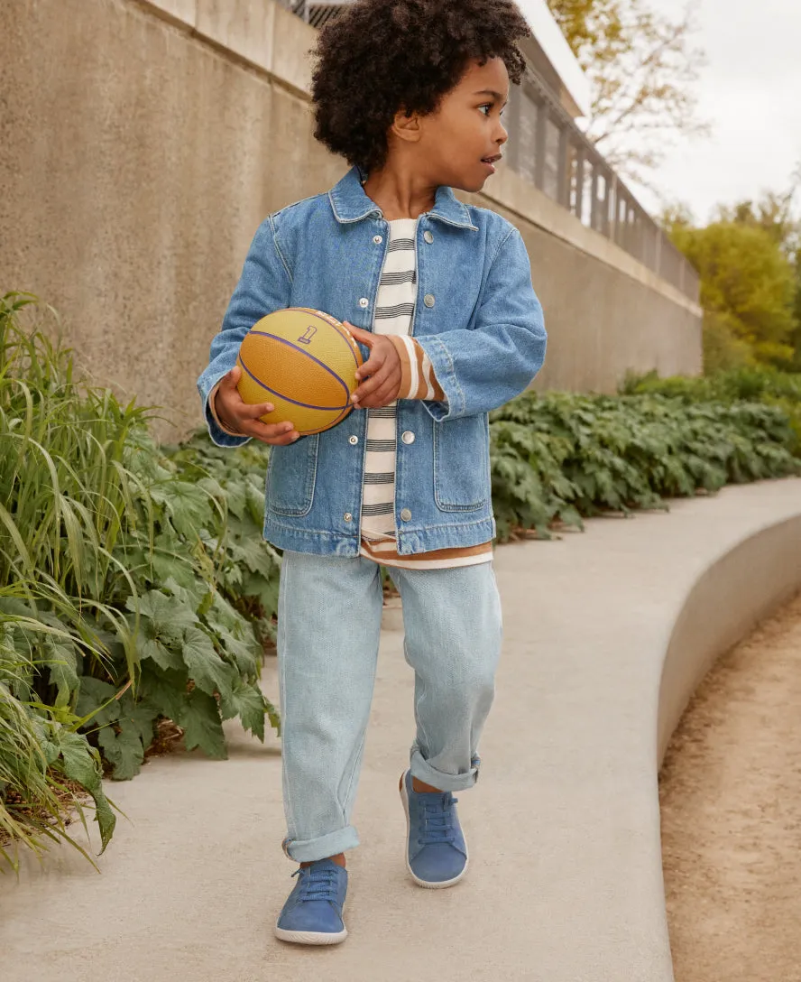 Big Kids' KNX Leather Sneaker  |  Coronet Blue/Vapor