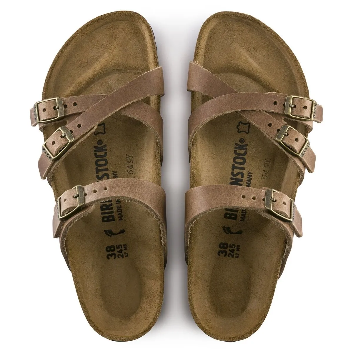 Birkenstock Women's Franca Tobacco Brown Oiled Leather