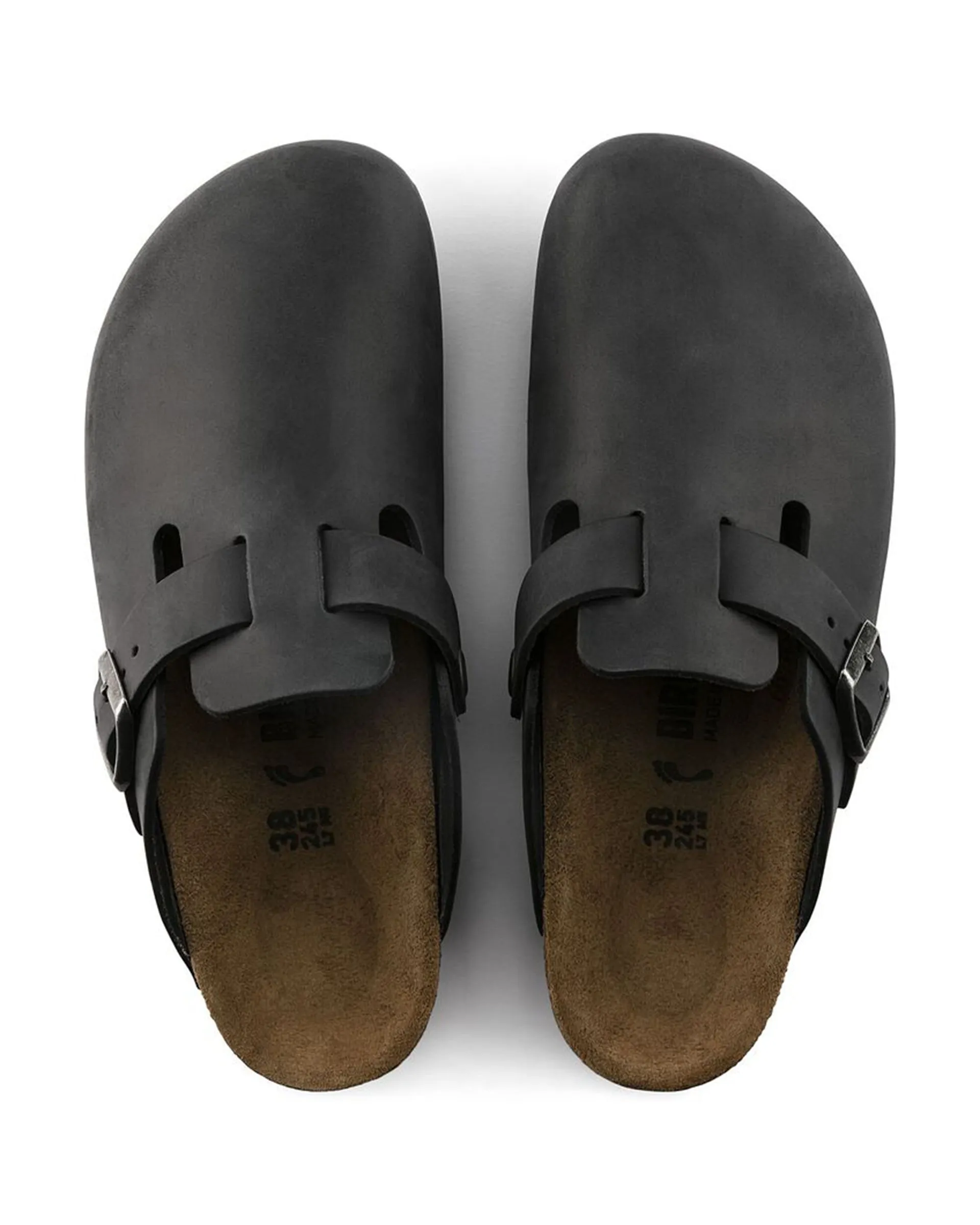 Boston Oiled Leather (Wide) - Black