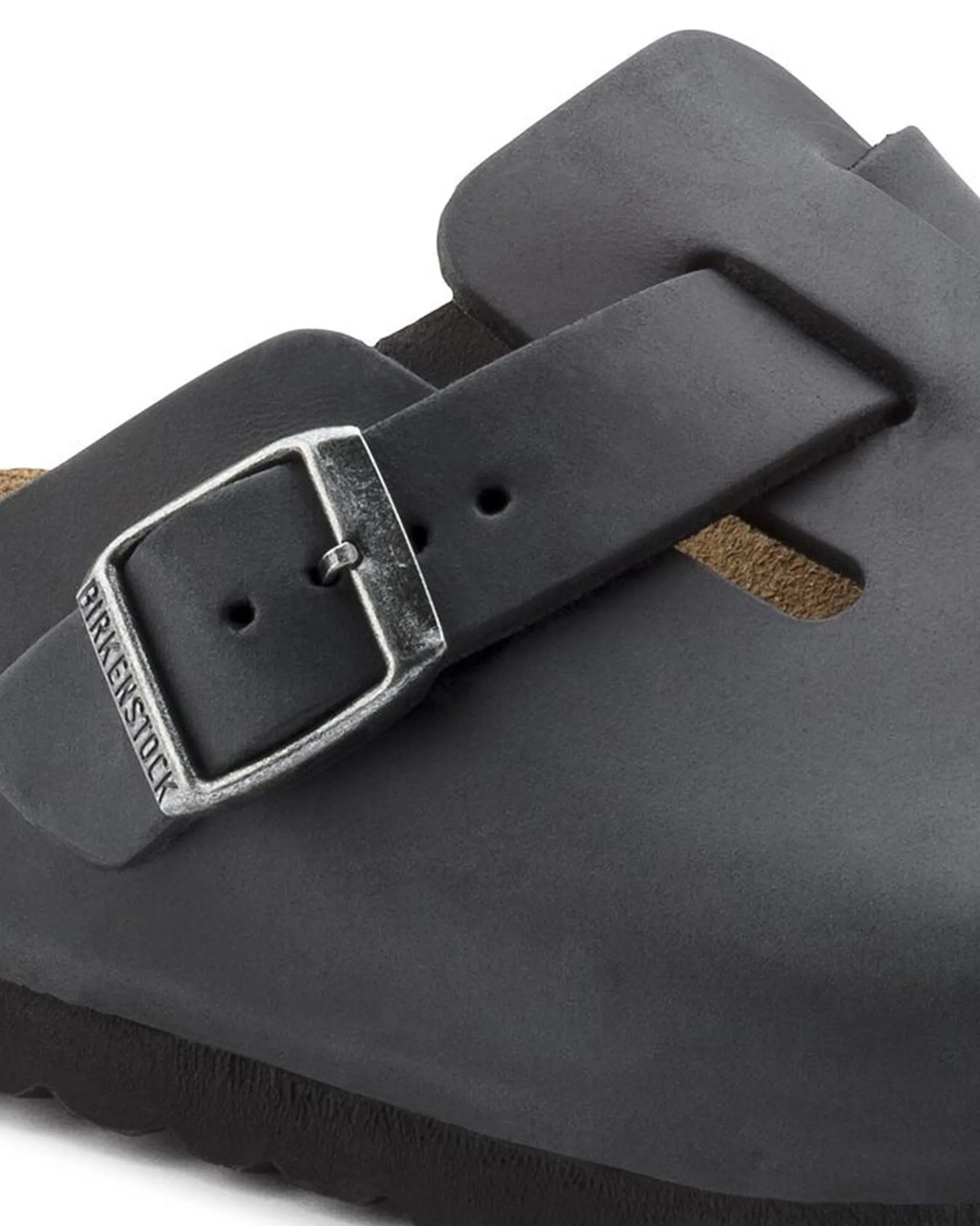 Boston Oiled Leather (Wide) - Black