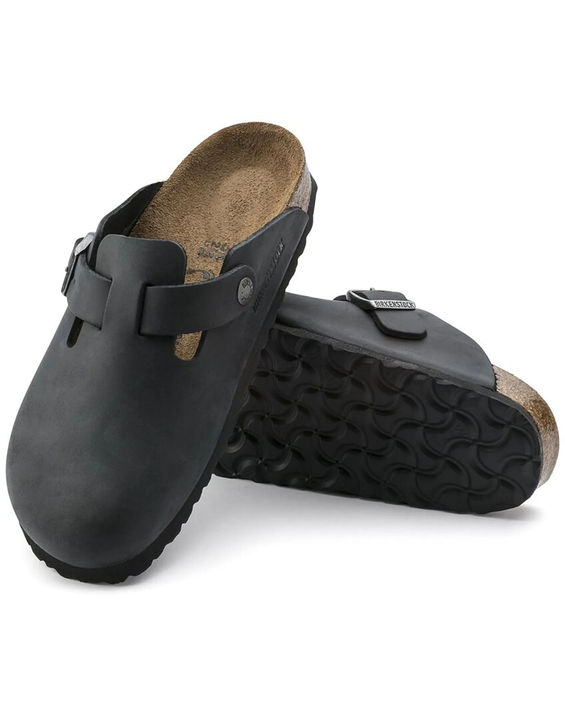 Boston Oiled Leather (Wide) - Black