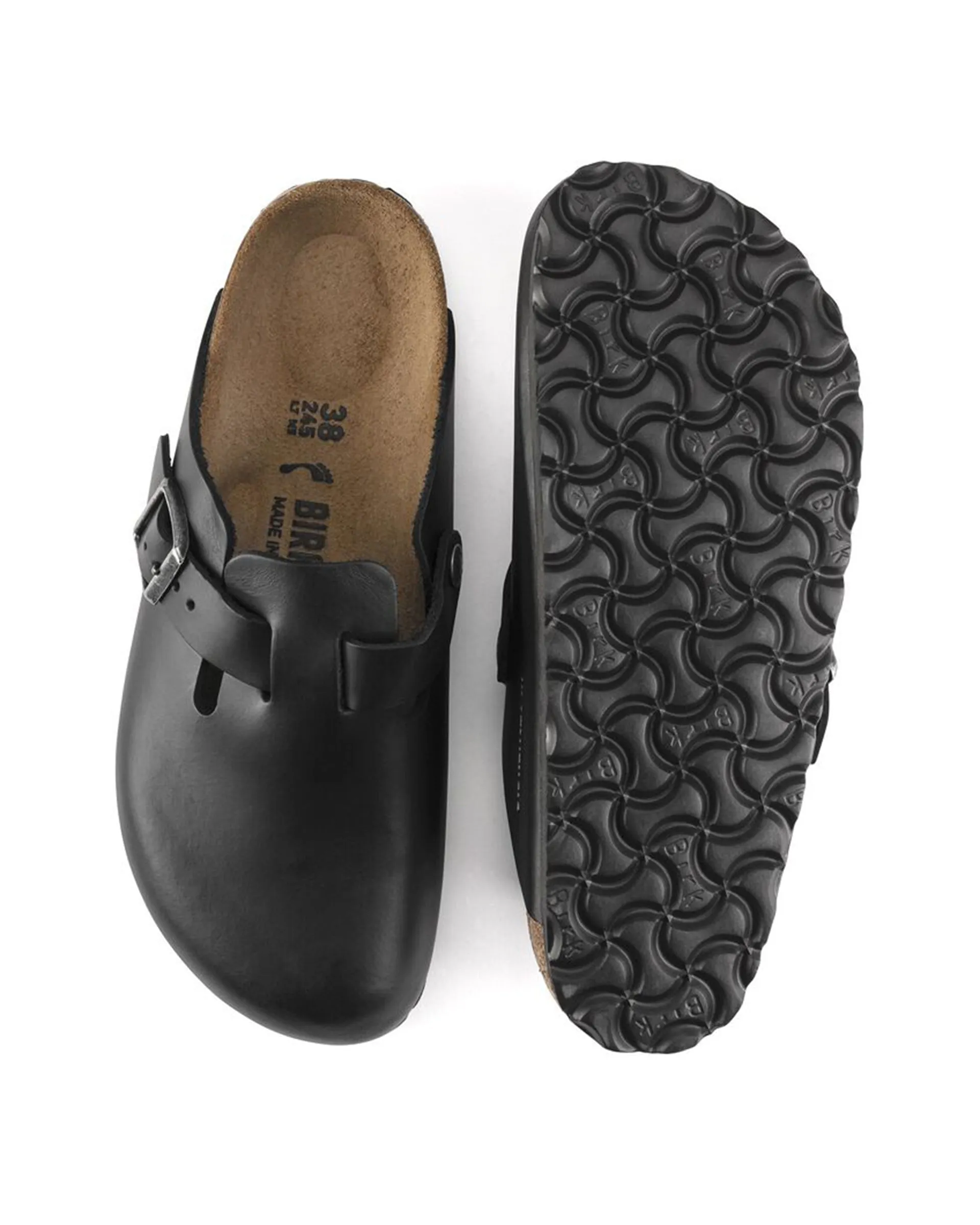 Boston Oiled Leather (Wide) - Black