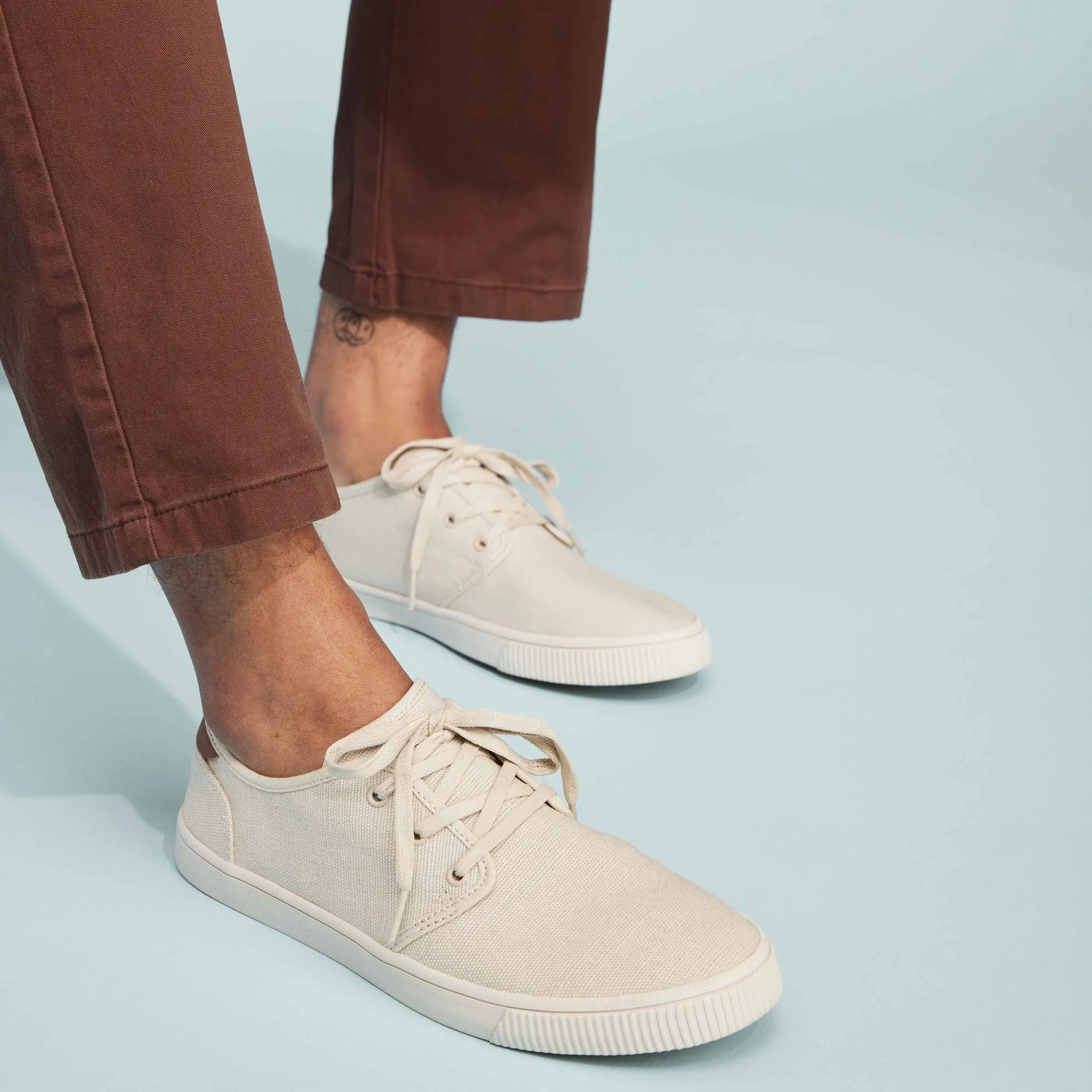 Carlo Cream Heritage Canvas Lace-Up Sneaker