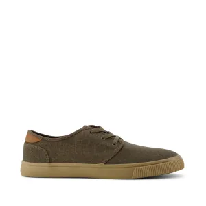 Carlo Olive Heritage Canvas Lace-Up Sneaker