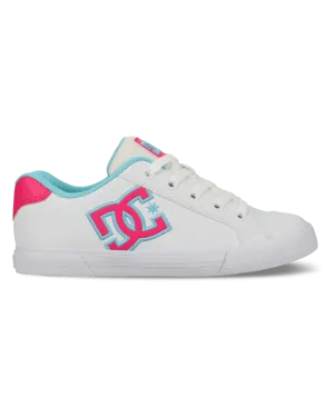 Chelsea Shoes in White, Crazy Pink & Blue