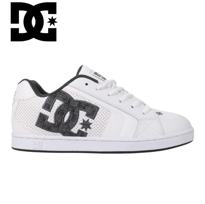 D.C. Net White & Grey Laced Shoe White