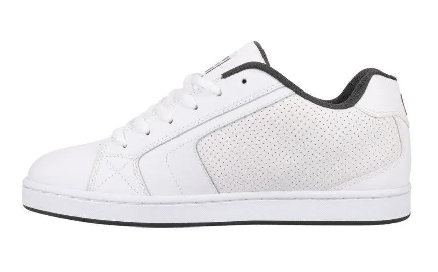 D.C. Net White & Grey Laced Shoe White