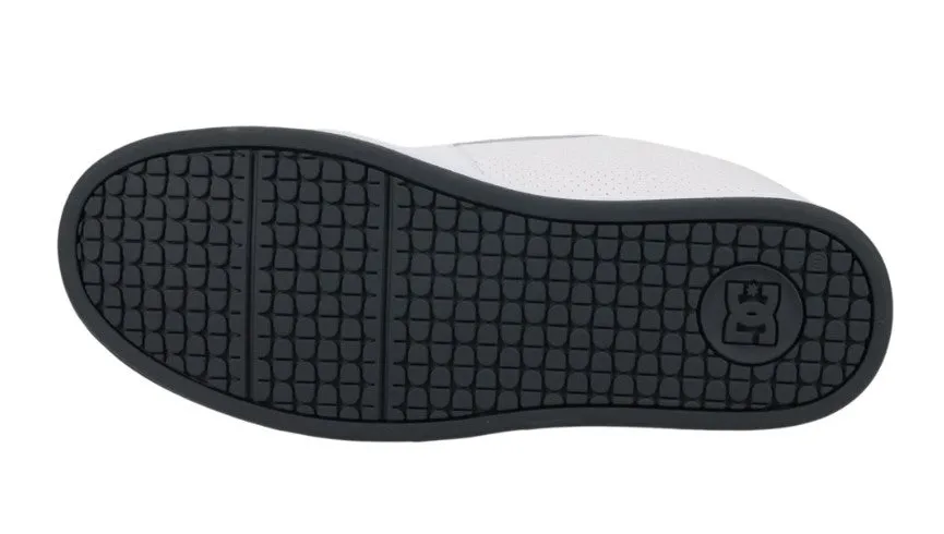 D.C. Net White & Grey Laced Shoe White