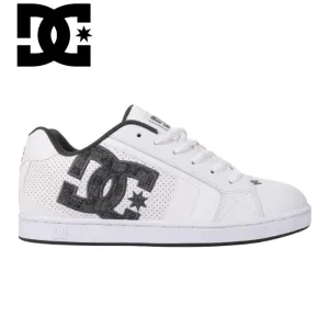 D.C. Net White & Grey Laced Shoe White