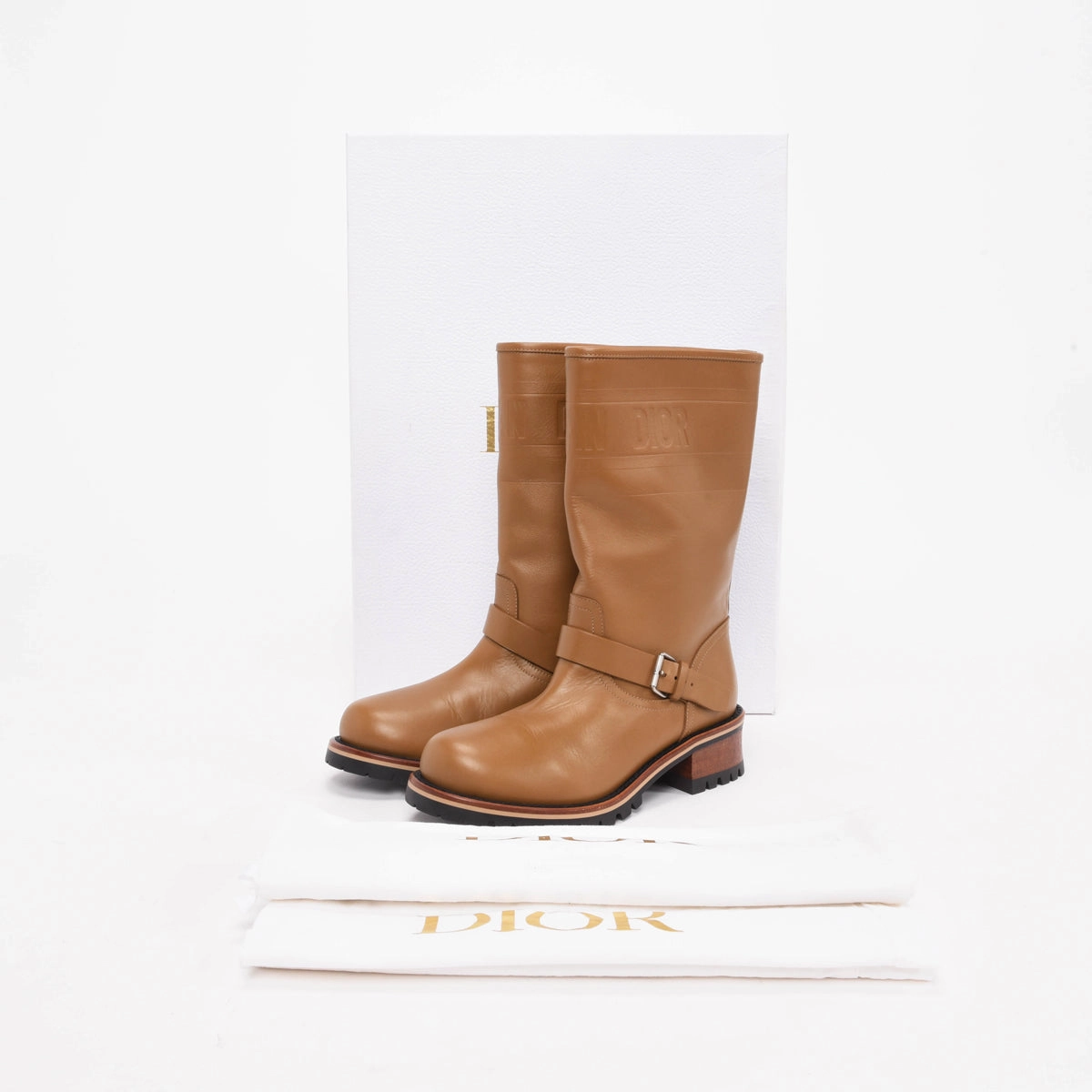 Dior Natural Calfskin DiorQuest Boots 38