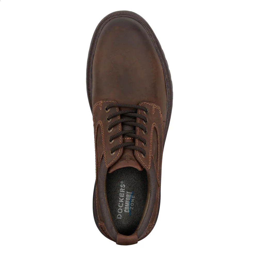 Dockers Mens Warden Leather Rugged Casual Oxford Shoe with Stain Defender