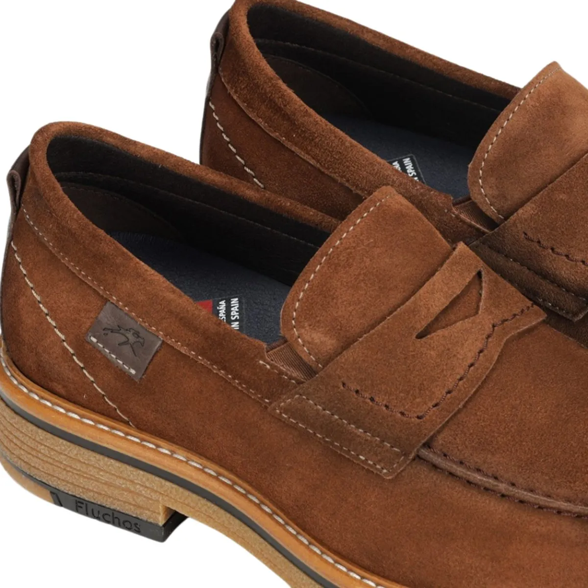 Fluchos Men's Kasper Afelpado Antilope Brown Suede