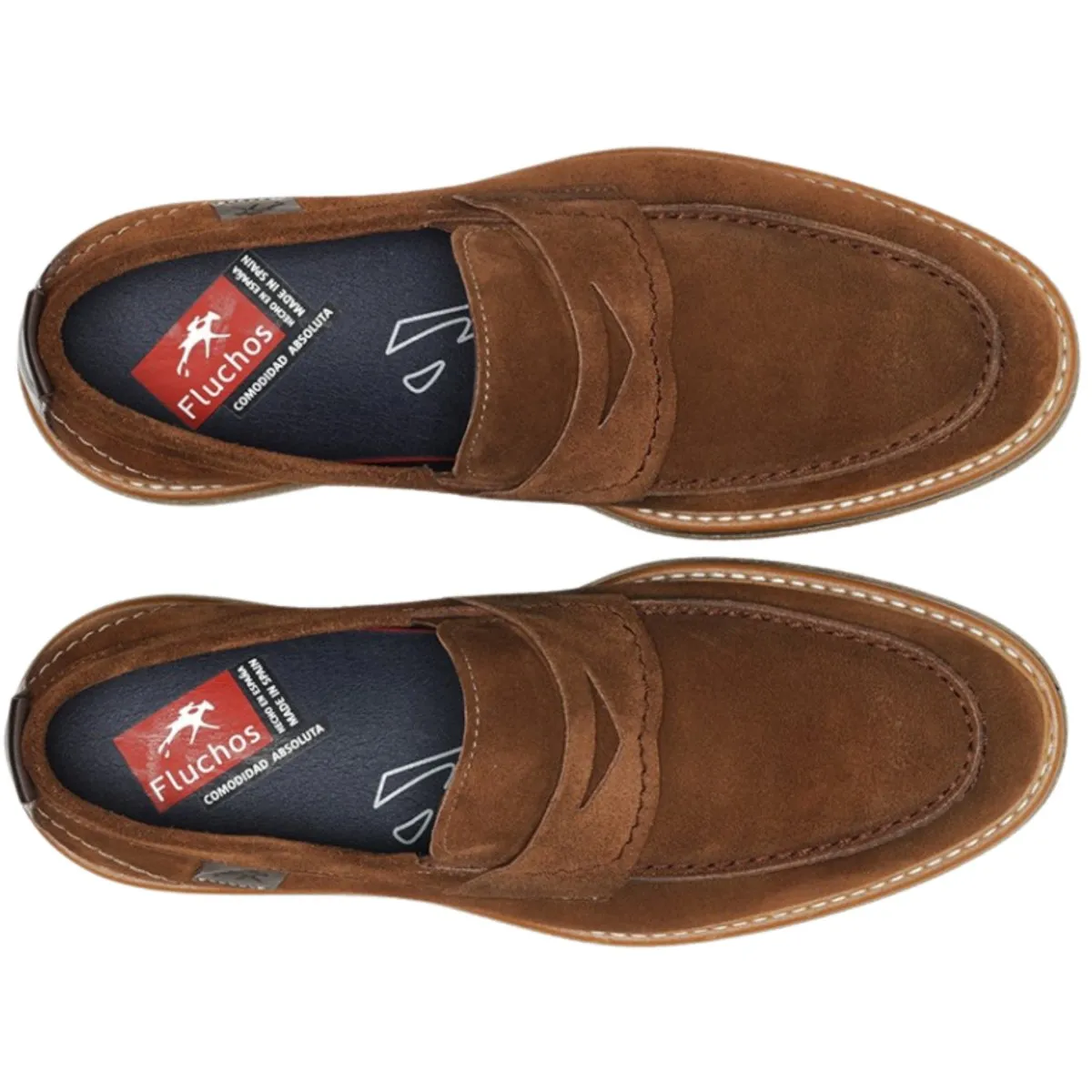 Fluchos Men's Kasper Afelpado Antilope Brown Suede