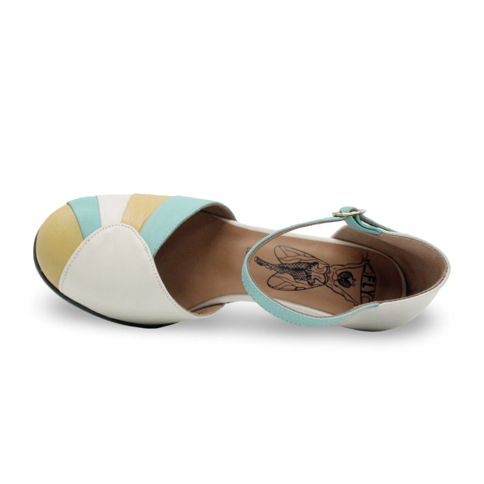 Fly London BESH087FLY Mousse Leather Women's Heels Shoes