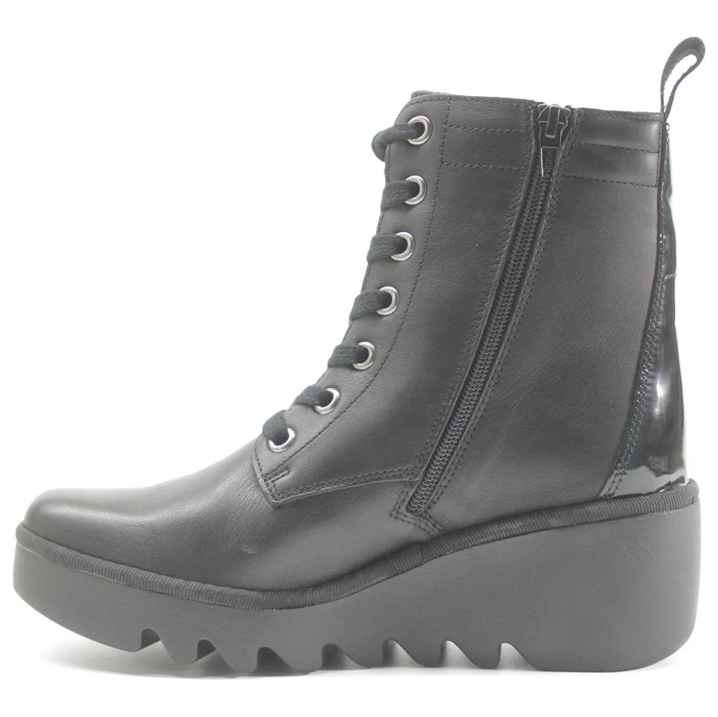 Fly London Biaz329Fly Leather Women's Wedge Heel Ankle Boots