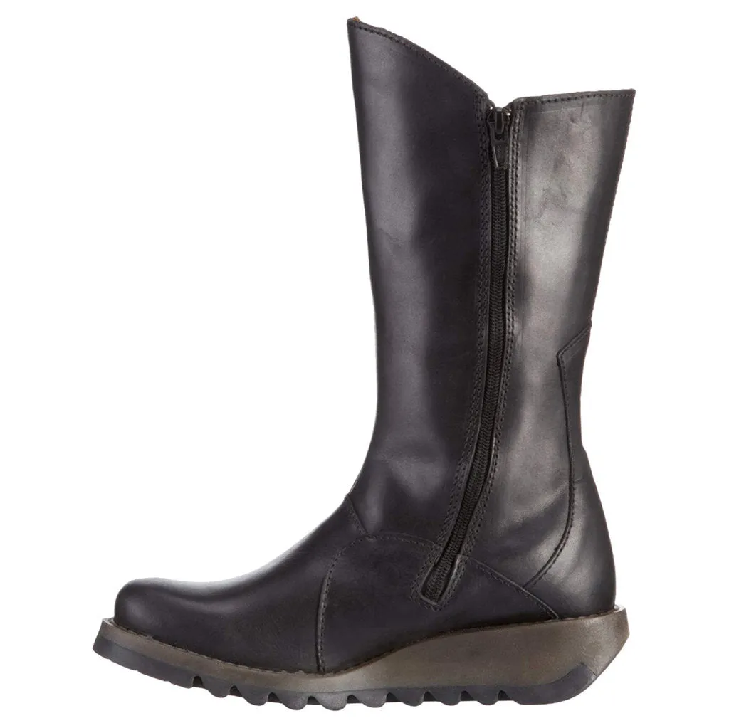 Fly London MES 2 Leather Women's Zip Up Mid Calf Boots