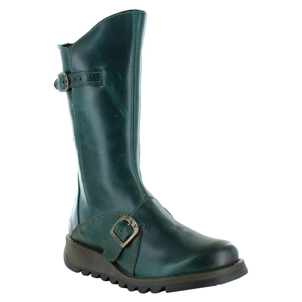 Fly London MES 2 Leather Women's Zip Up Mid Calf Boots