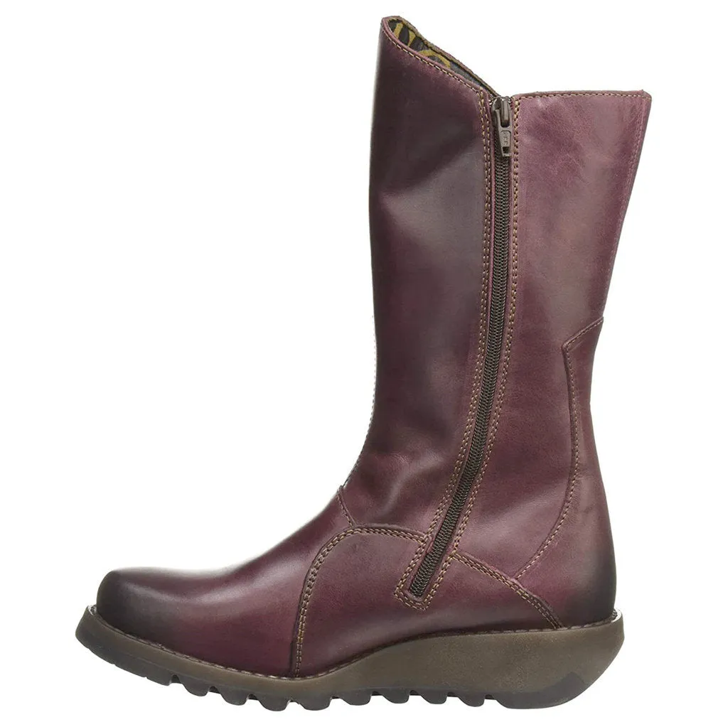 Fly London MES 2 Leather Women's Zip Up Mid Calf Boots