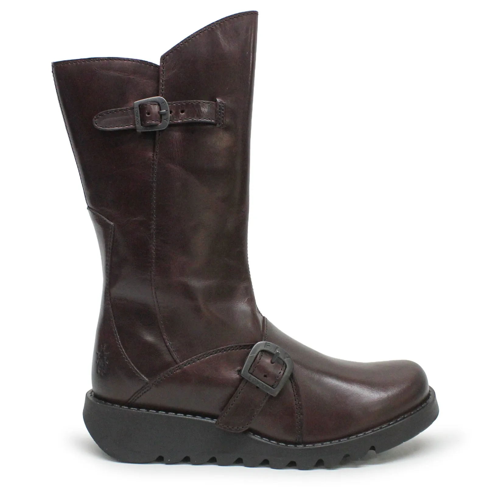 Fly London MES 2 Leather Women's Zip Up Mid Calf Boots