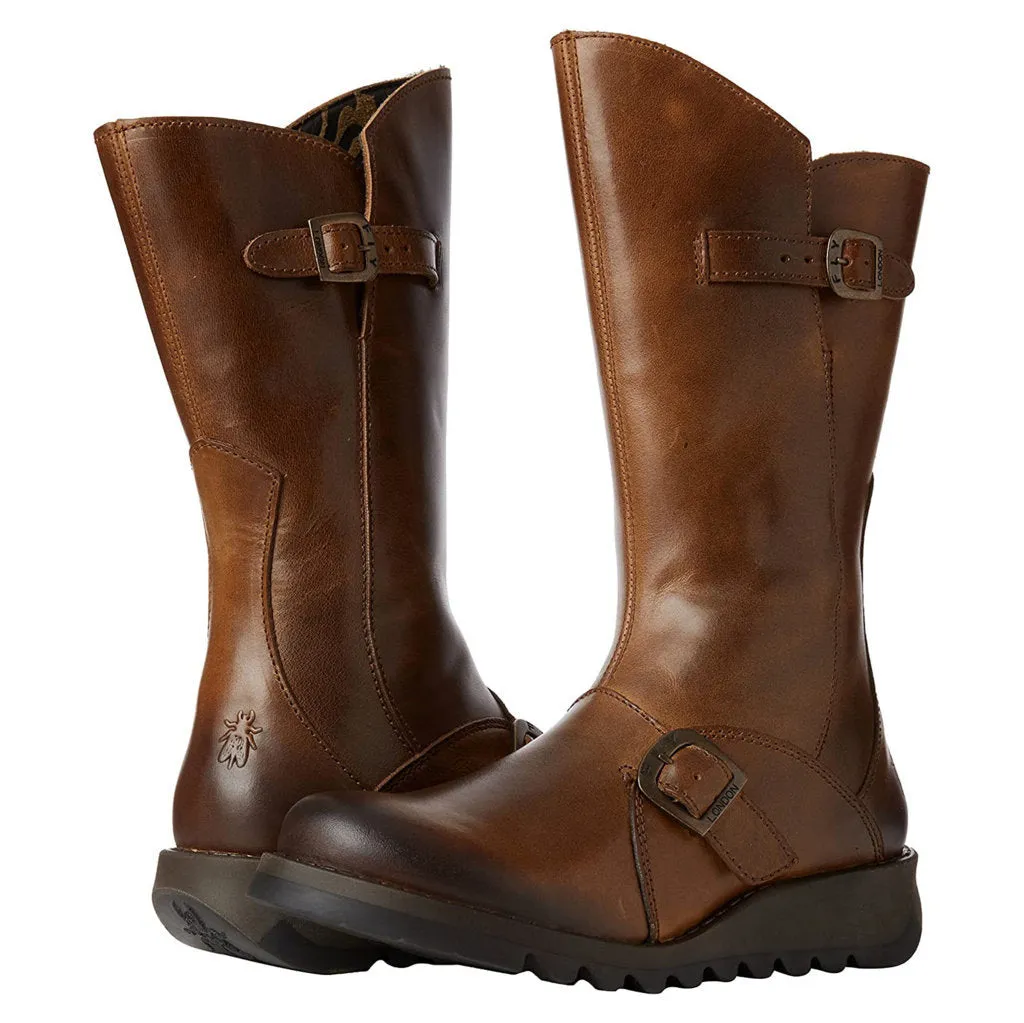 Fly London MES 2 Leather Women's Zip Up Mid Calf Boots