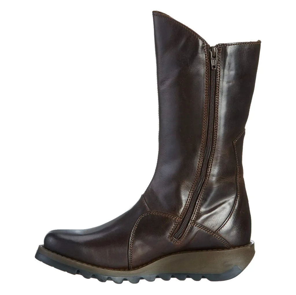 Fly London MES 2 Leather Women's Zip Up Mid Calf Boots