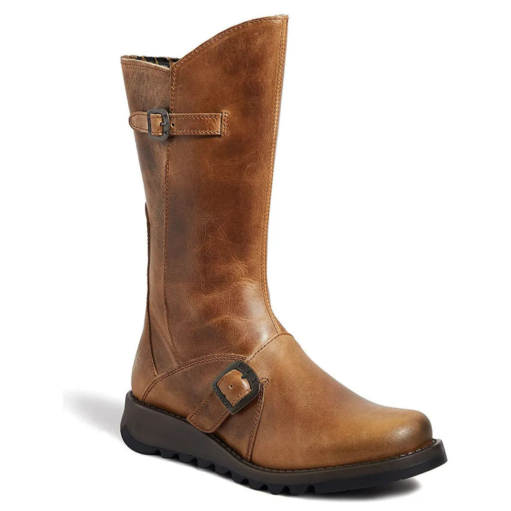 Fly London MES 2 Leather Women's Zip Up Mid Calf Boots