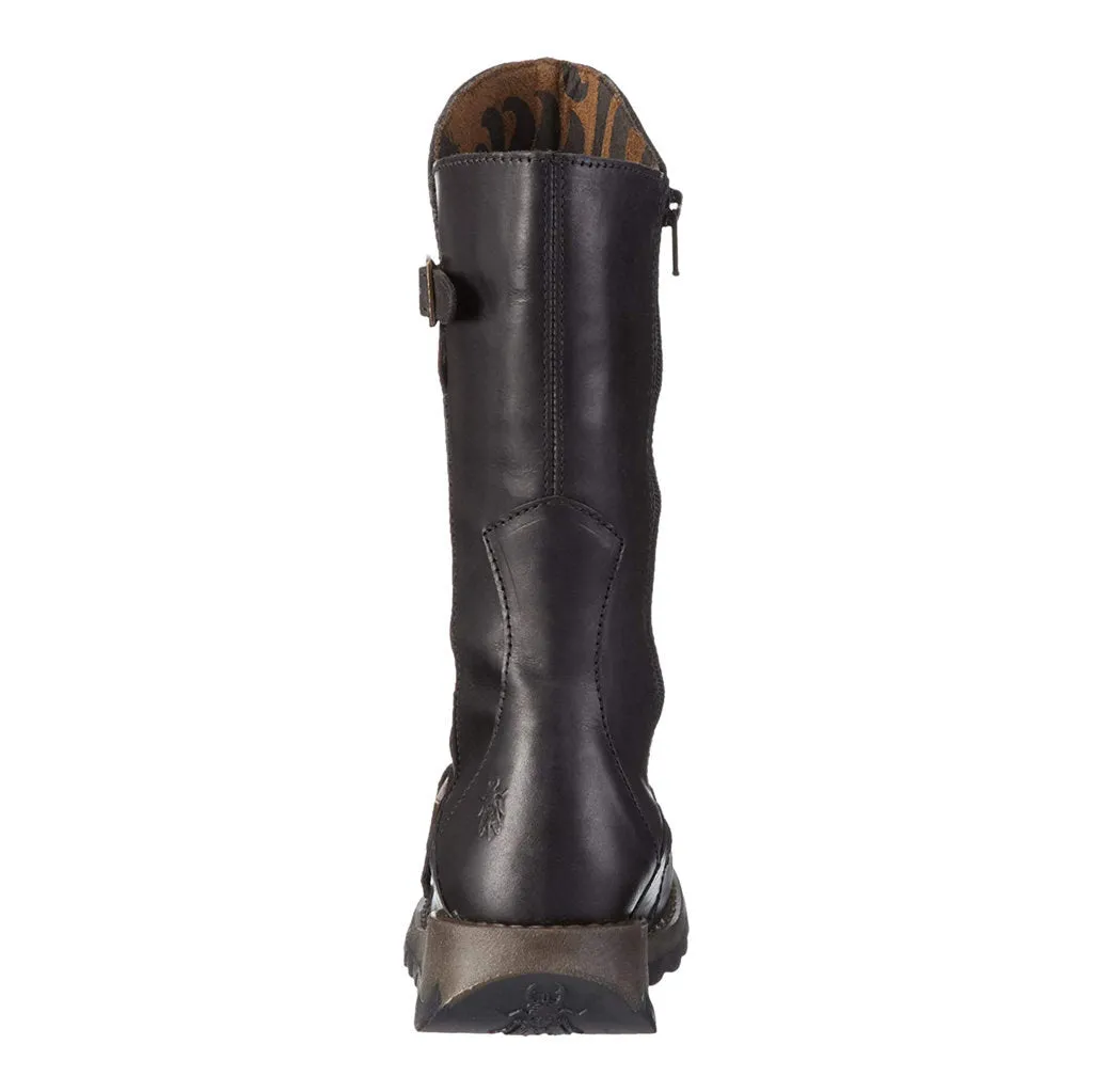 Fly London MES 2 Leather Women's Zip Up Mid Calf Boots