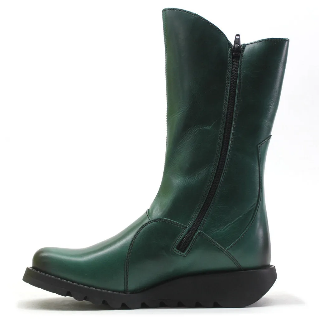 Fly London MES 2 Leather Women's Zip Up Mid Calf Boots