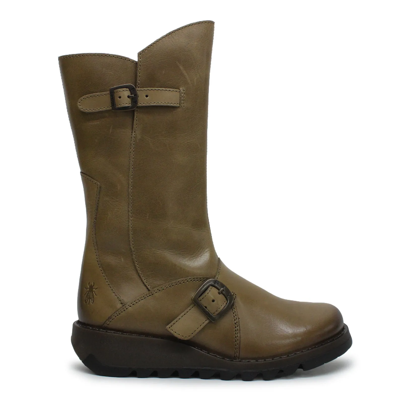 Fly London MES 2 Leather Women's Zip Up Mid Calf Boots