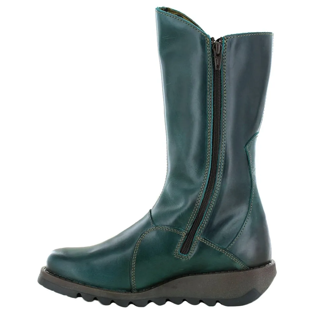 Fly London MES 2 Leather Women's Zip Up Mid Calf Boots