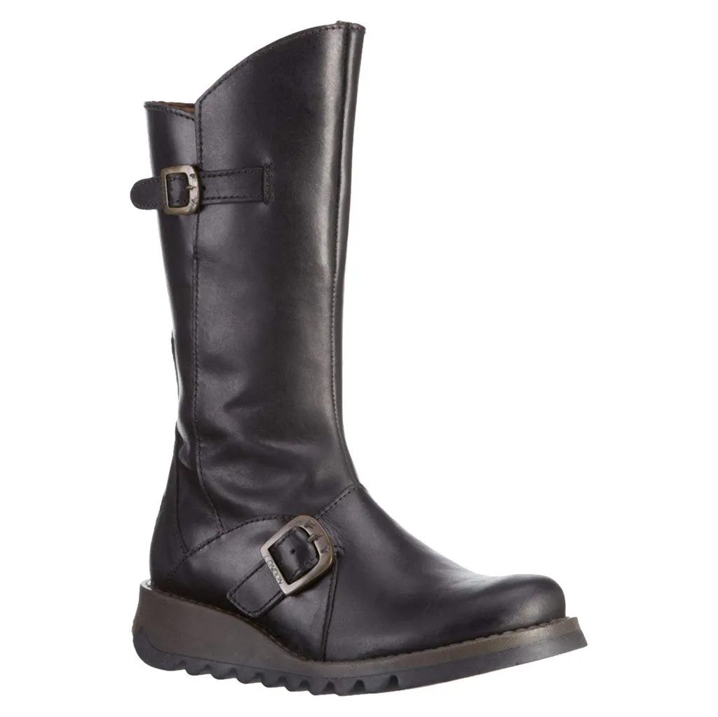 Fly London MES 2 Leather Women's Zip Up Mid Calf Boots