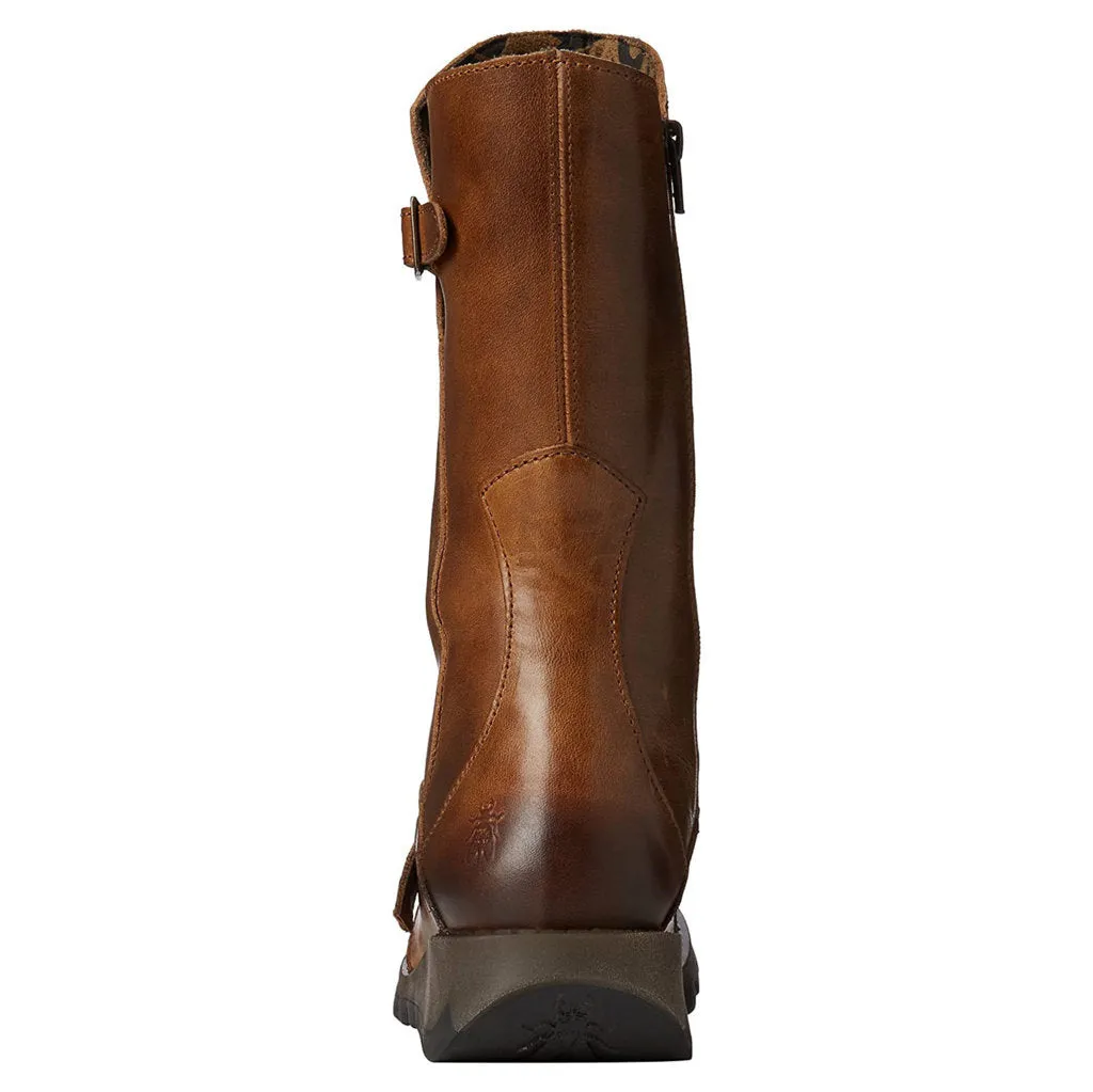Fly London MES 2 Leather Women's Zip Up Mid Calf Boots