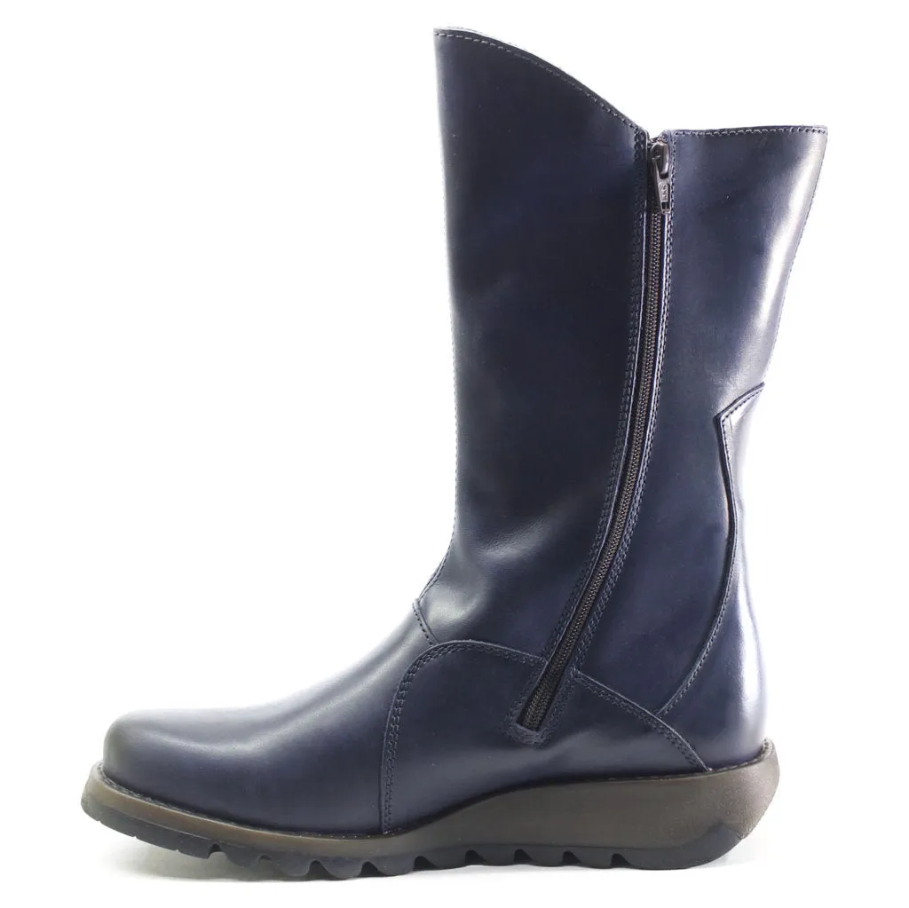 Fly London MES 2 Leather Women's Zip Up Mid Calf Boots