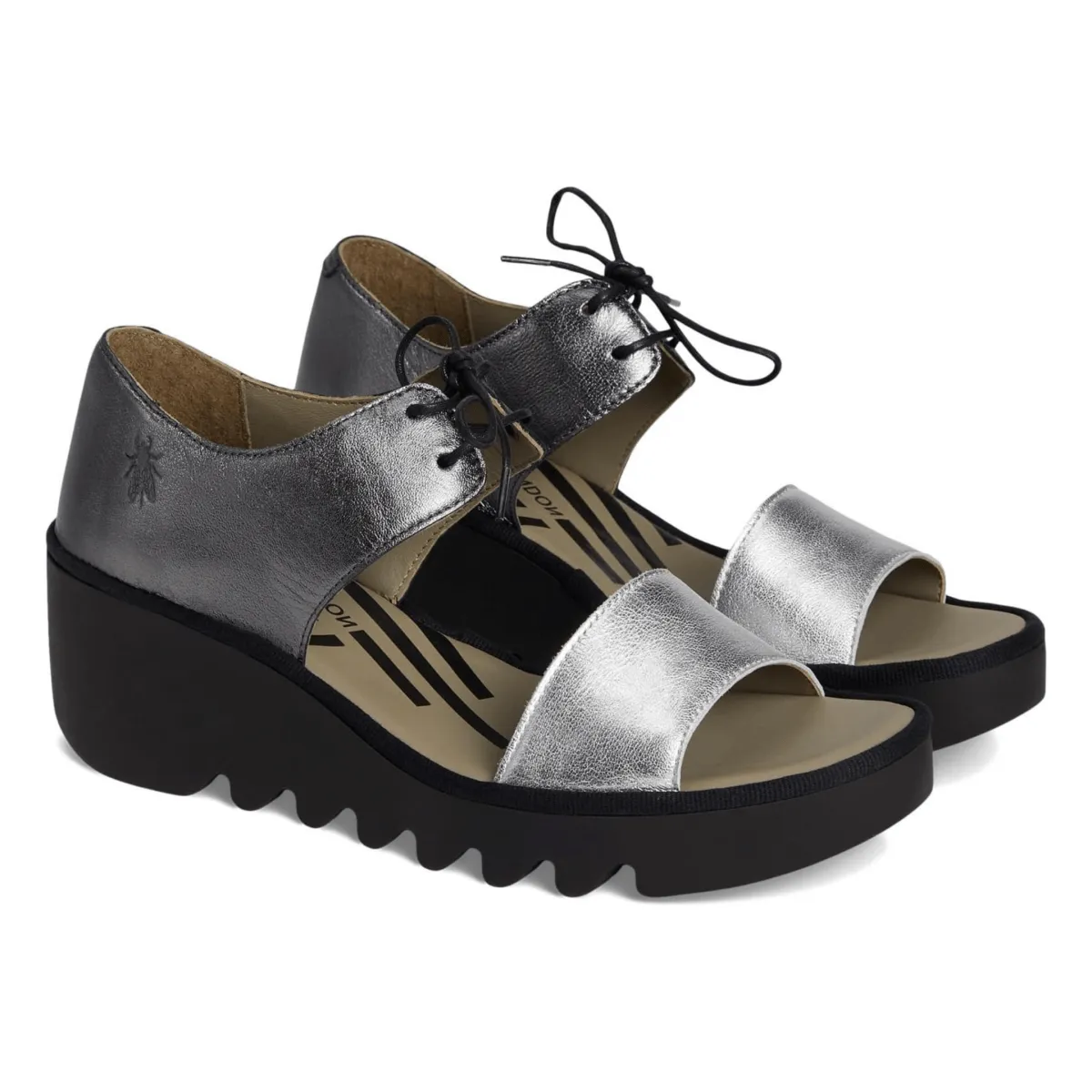 Fly London Women's BILU465 Silver/Graphite
