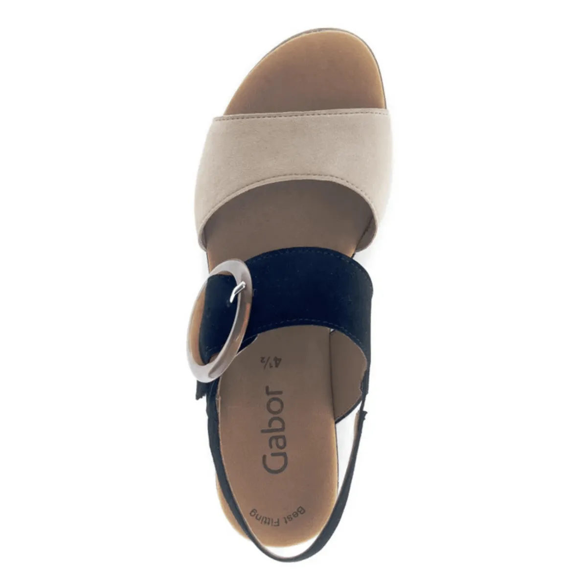 Gabor Women's 64.645.14 Beige/Black Suede