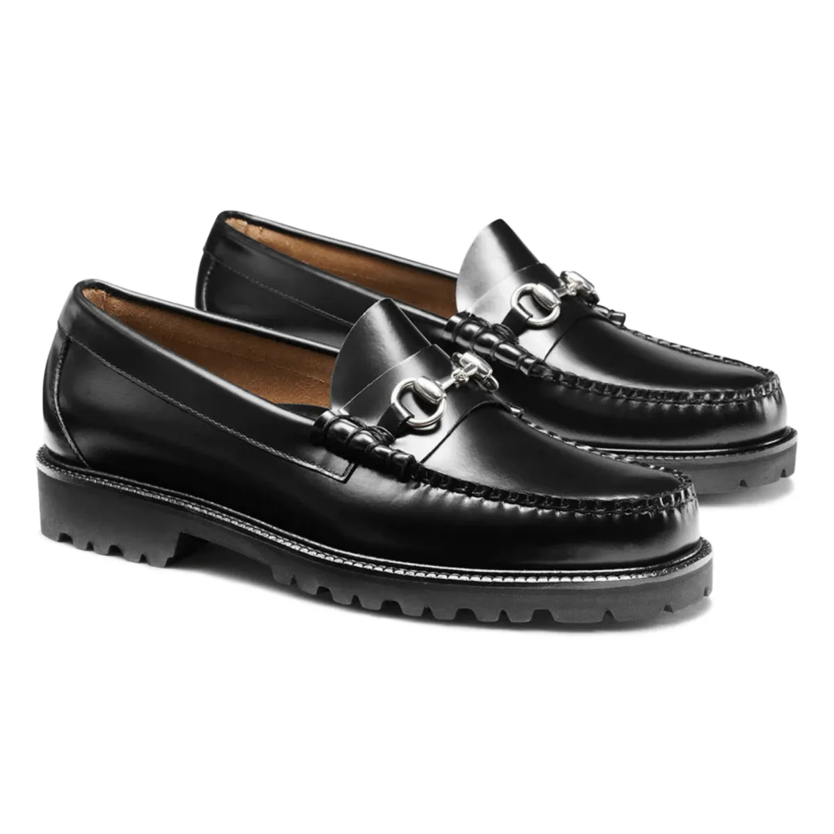 G.H. Bass Men's Lincoln Bit Lug WeeJun Black Leather